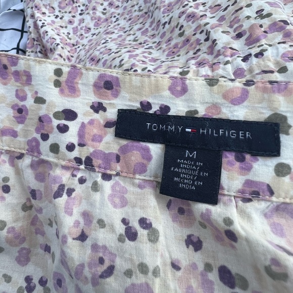 Tommy Hilfiger Purple Flower Mini Shirt Dress Size Medium - Picture 3 of 4